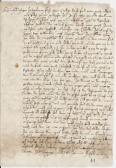 Aus einem Brief Anton Tuchers des Älteren an Friedrich den Weisen, der die Anfertigung von Münzstempeln betrifft.