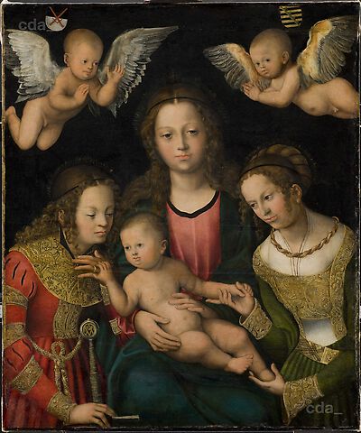 Madonna und Kind mit den Heiligen Katharina und Barbara