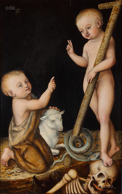 The Infant Christ Triumphant over Death and the Devil with St John the Baptist as Infants