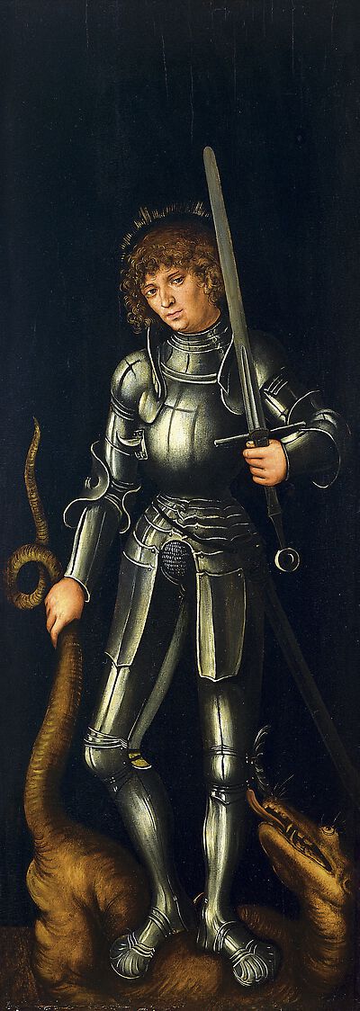 Saint George [verso, right wing]