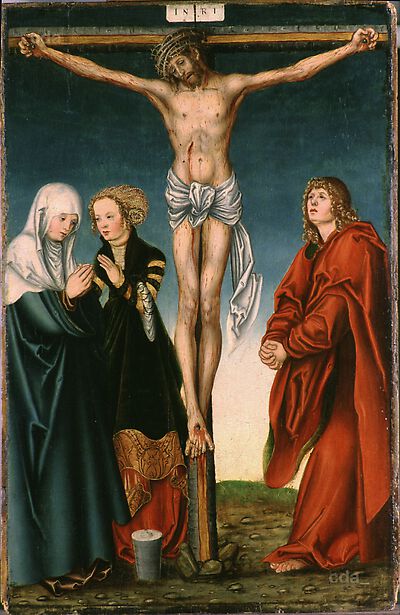 Kreuzigung Christi mit Maria, Maria Magdalena und Johannes