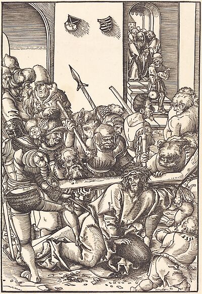 Christ bearing the Cross (from the 'Passion Christi' series, 14 woodcuts)