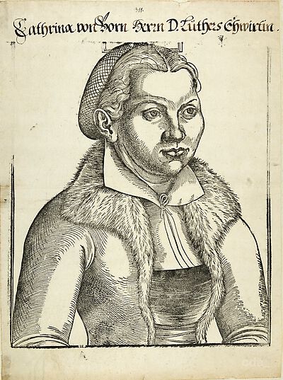 Katharina von Bora mit Haarnetz, Brustbild, nach rechts