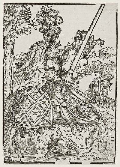 Heiliger Georg zu Pferd mit dem toten Drachen