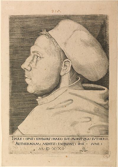 Luther as an Augustinian Friar with Cap