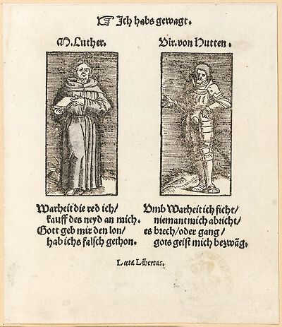 Martin Luther als Augustinermönch im Ordenshabit, Ganzfigur, stehend, leicht nach rechts, mit Buch