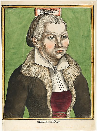 Katharina von Bora mit Haarnetz, Brustbild, nach rechts