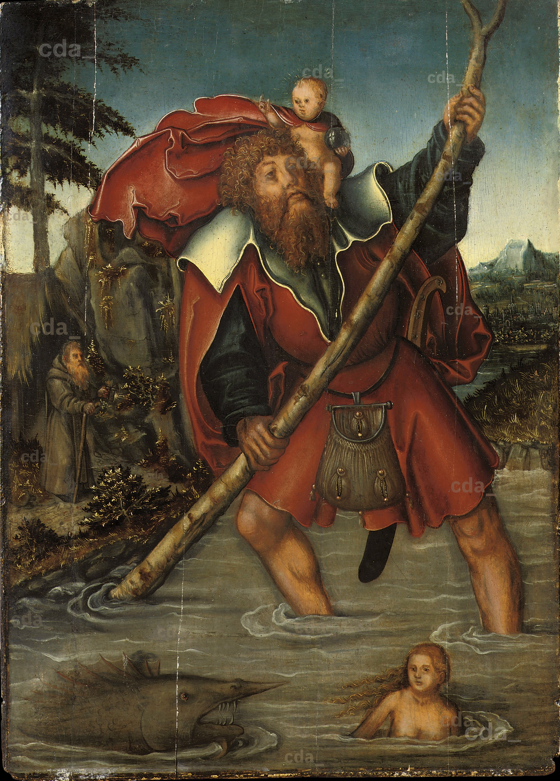 Heiliger Christophorus mit dem Jesuskind - Bilder, Gemälde und  Ölgemälde-Replikation