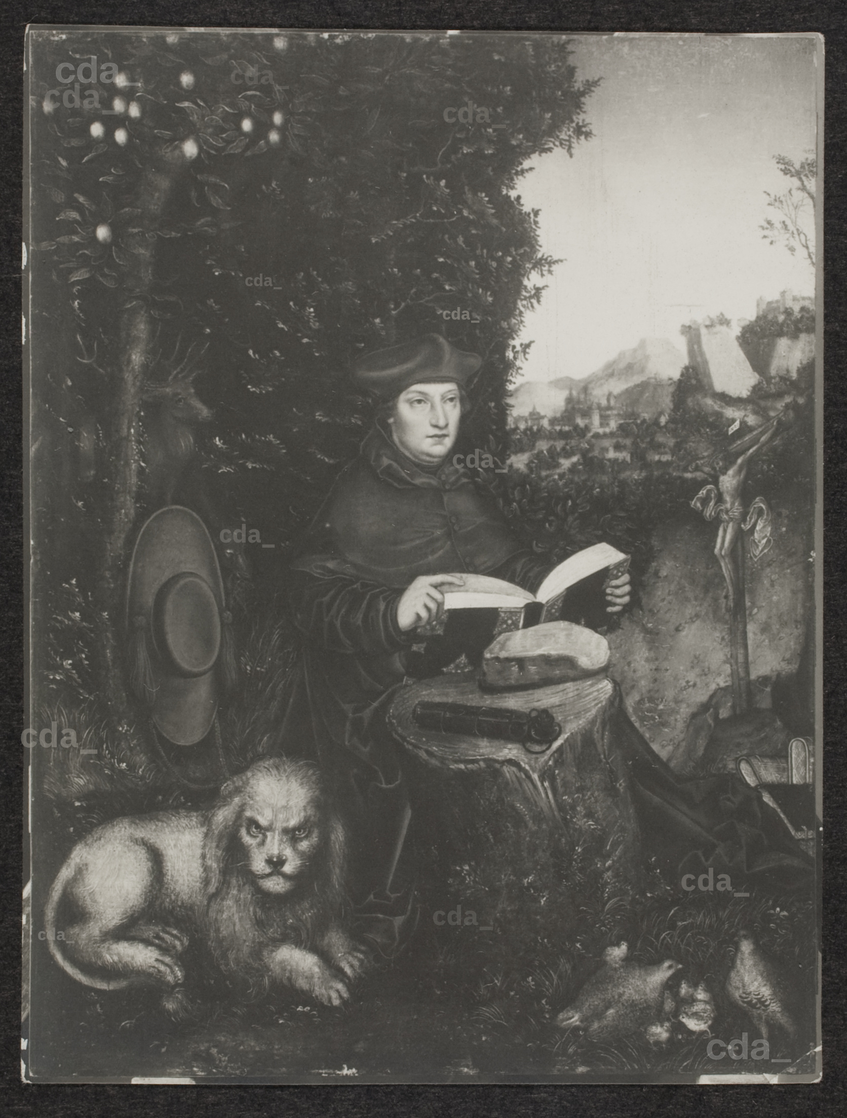 cda :: Paintings :: Albrecht of Brandenburg as St Jerome in a