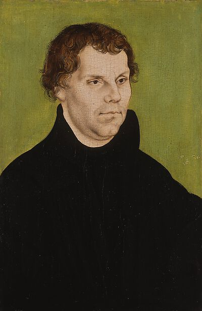 Martin Luther in Halbfigur nach rechts
