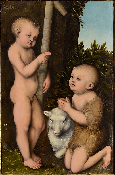 The Infant Jesus adored by the Infant St John the Baptist