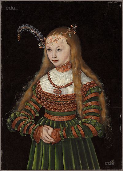 Portrait of princess Sibylle of Cleve as bride of Johann Friedrich of Saxony