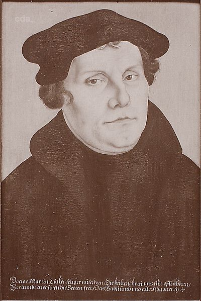 Martin Luther, bust-length, facing right