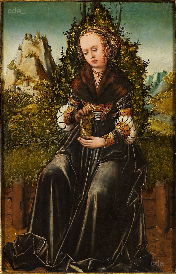 Mary Magdalene セントクレアベレー帽　黒 cda :: Paintings :: St Mary Magdalene in a Landscape