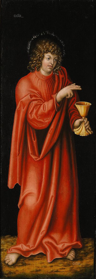 Feilitzsch Altarpiece [left wing, verso]: St Johan Evangelist