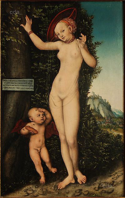 Venus and Cupid stealing honey