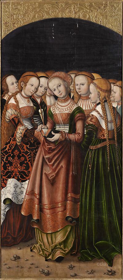 Saint Ursula with an entourage of maidens