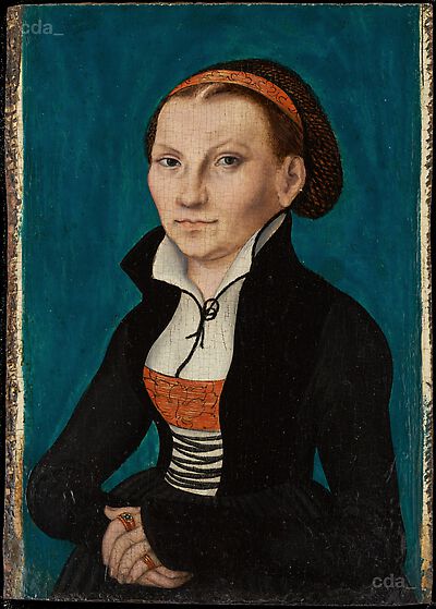 Katharina von Bora als Halbfigur nach rechts