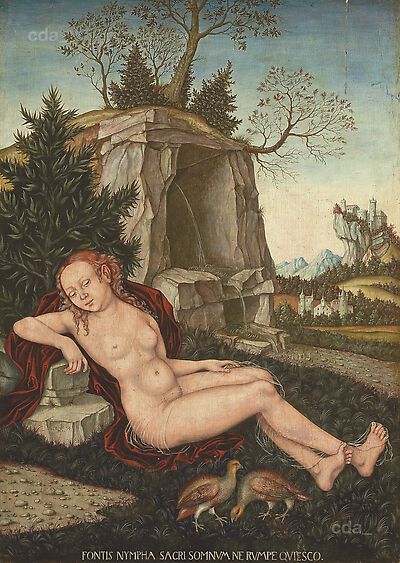 A reclining water nymph