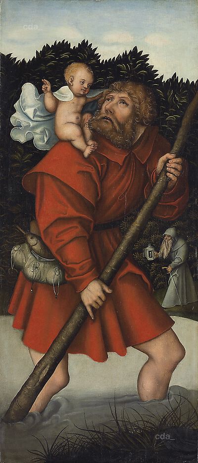 Saint Christopher carrying the Christ Child