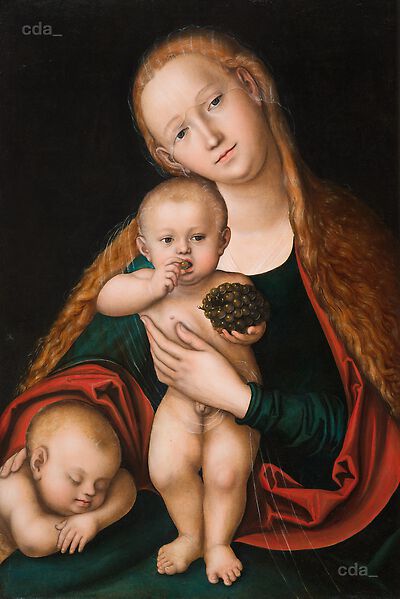 The Virgin and Child with infant Saint John the Baptist sleeping