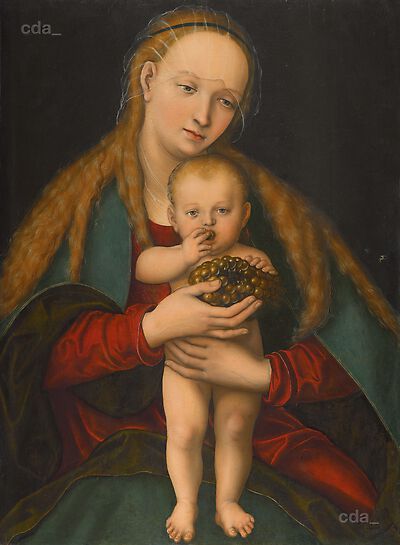 Madonna und Kind mit Trauben