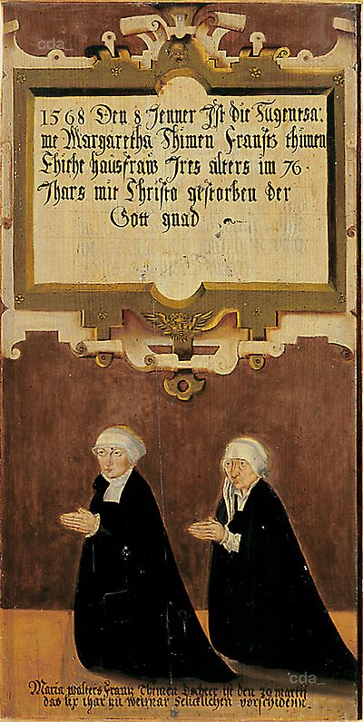 Epithaph for Franz Thim, left wing: his male children