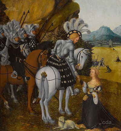 Allegorisches Bildnis eines Ritters, eventuell Kaiser Maximilian I. als der Hl. Georg