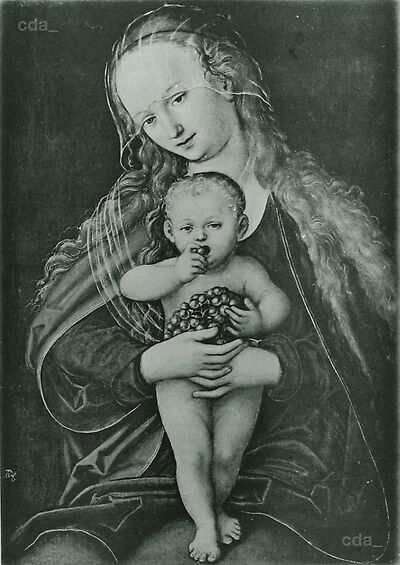Madonna und Kind mit Weintrauben