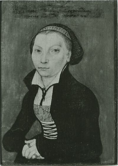 Katharina of Bora, half-length-facing left