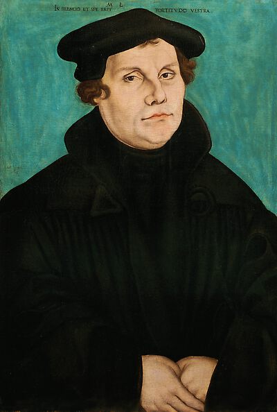 Martin Luther als Halbfigur nach rechts