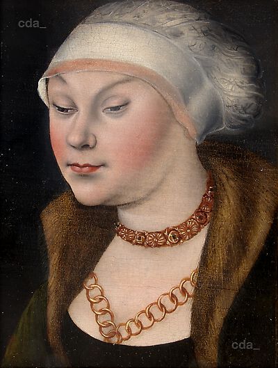 Head of a Woman with a White Bonnet (Omphale?), fragment