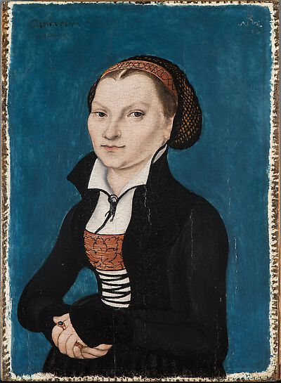 Katharina of Bora, half-length, facing left