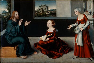 Christus mit Maria und Martha