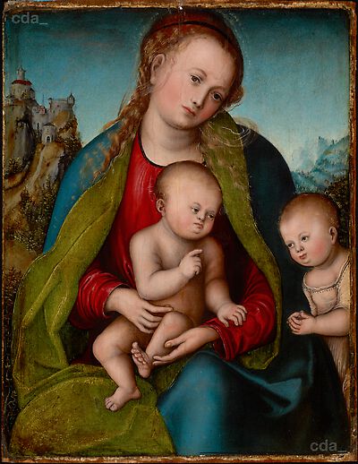 Maria mit dem Kinde und dem anbetenden Johannesknaben