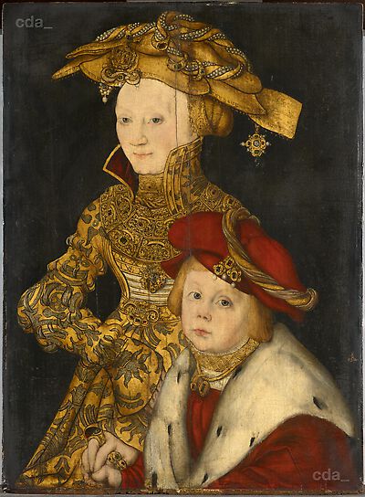 Doppelbildnis einer Fürstin und ihres Sohnes
