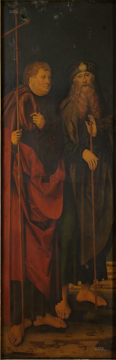 Marienaltar [linker Flügel]: Hl. Philippus und Hl. Jakobus der Jüngere (Recto); Hl. Nikolaus (Verso)