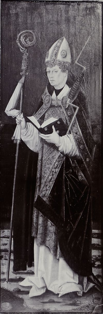 Marienaltar [rechter Flügel]: Hl. Erasmus (Recto); Hl. Georg (Verso)