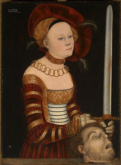 Bildnis einer Frau als Judith mit dem Haupt des Holofernes