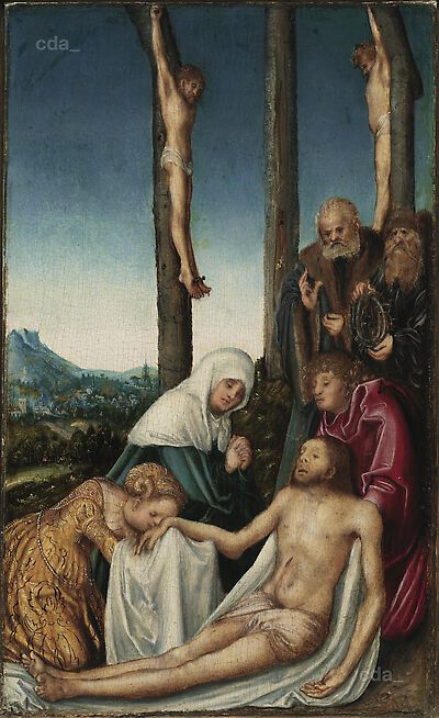 The Lamentation with the Two Thieves Crucified