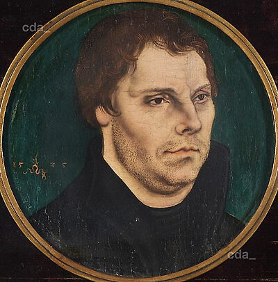 Roundel portrait of Martin Luther