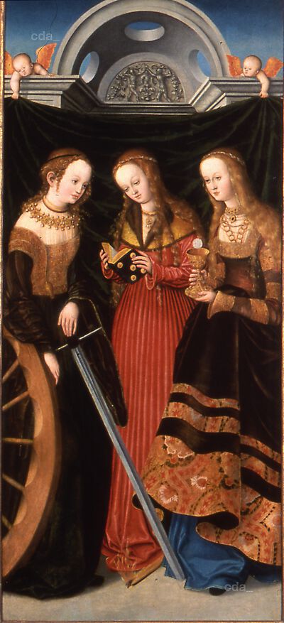 Die heiligen Katharina, Margaret und Barbara
