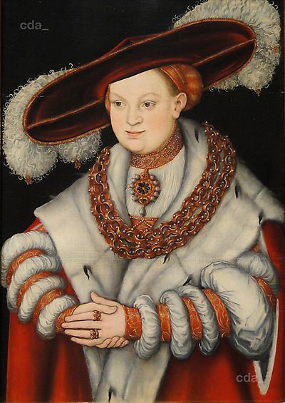 Portrait of Magdalena of Saxony, Wife of Elector Joachim II of Brandenburg